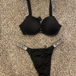 Black Victoria secret set inspired 34C